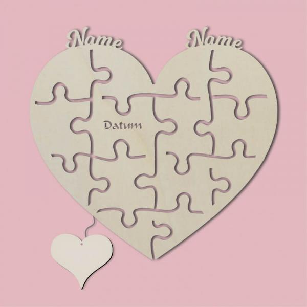 Geschenke für Verliebte Puzzle Hochzeitspaar Deko Unbehandelt