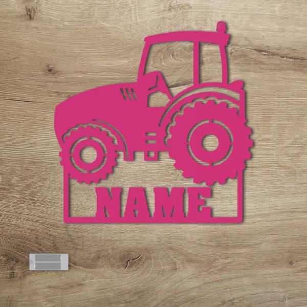 Geschenkideen für Kinder Traktor Nachtlicht Pink