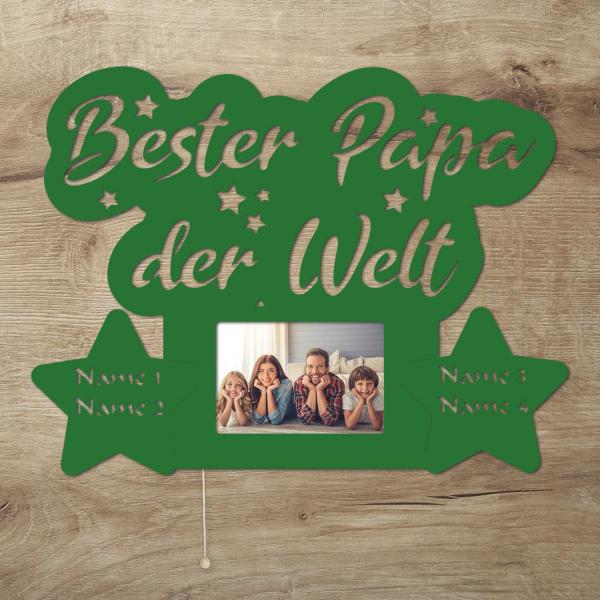 Bester Papa personalisierter Holz Bilderrahmen