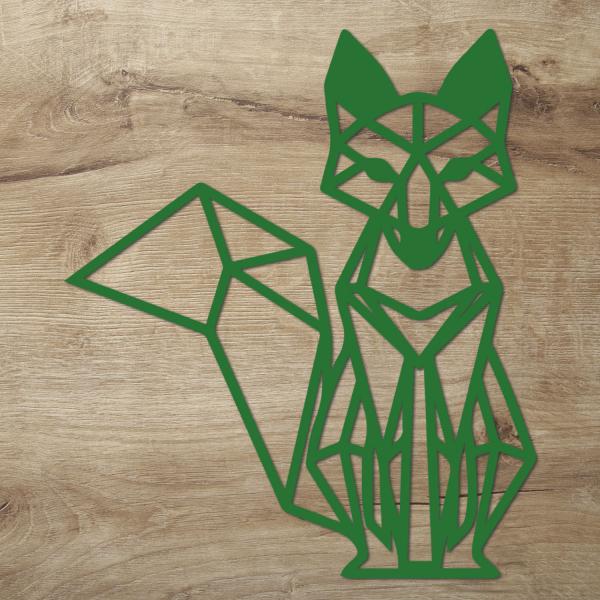 Fuchs Geometrisch Holz Wand Deko Dekoration