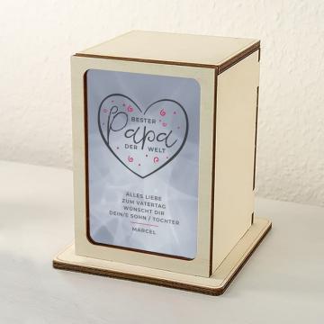 Schnappstern LED Box Bester Papa der Welt Deko Schnappstern LED Box Bester Papa der Welt Deko