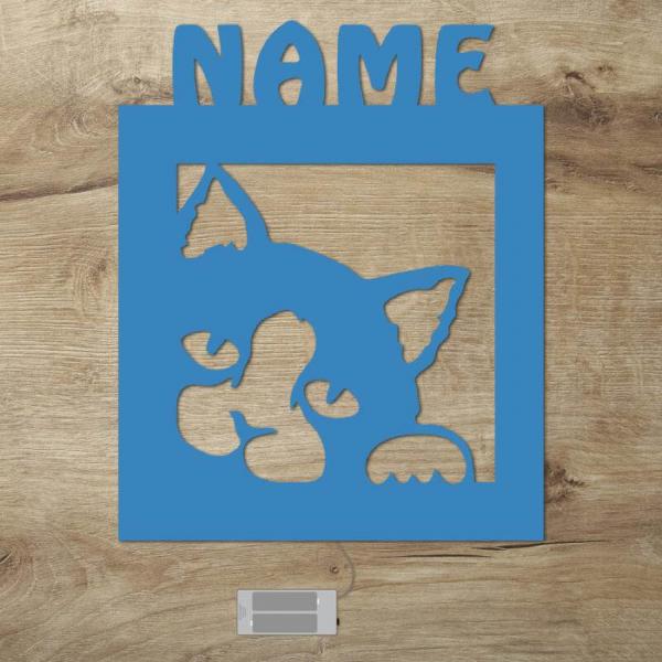 Katze Wand Lampe led Deko Personalisiert