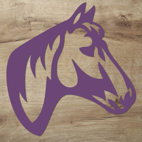 Holz 3D Wandtattoo Wandbild Pferdekopf