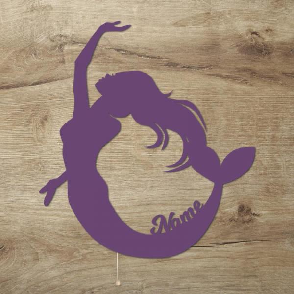 Meerjungfrau Nachtlicht Lampe Geschenk mit deinem Namen
