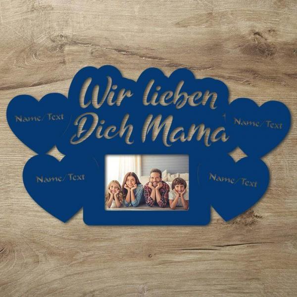 Farbwechsel Mama Bilderrahmen mit 4 Namen