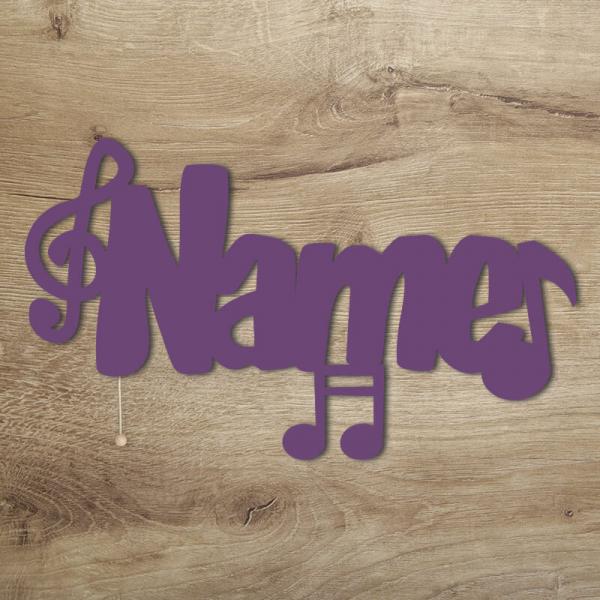 Geschenkidee für Musiker Musiknoten Deko Lampe Lila