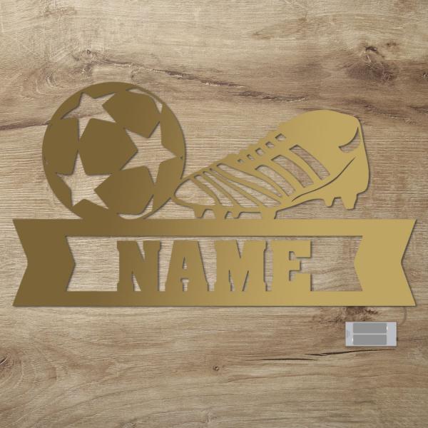 Fußball Wandlampe Wandlicht Nachtlampe mit Namen