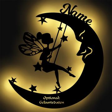 Fee auf Mond mit Namen Nachtlicht Fee auf Mond mit Namen Nachtlicht