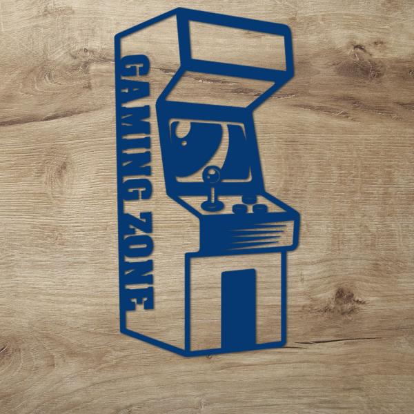 Farbwechsel LED Gaming Zone Holz Schild
