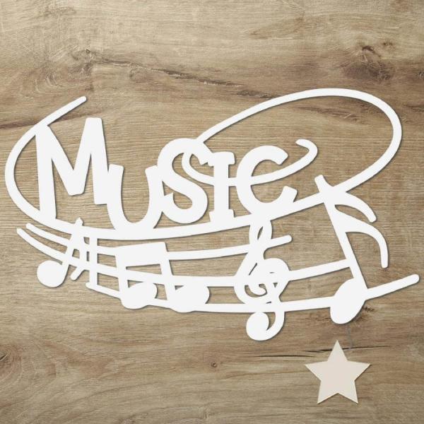 Musiknoten Deko Holz Wandlampe LED
