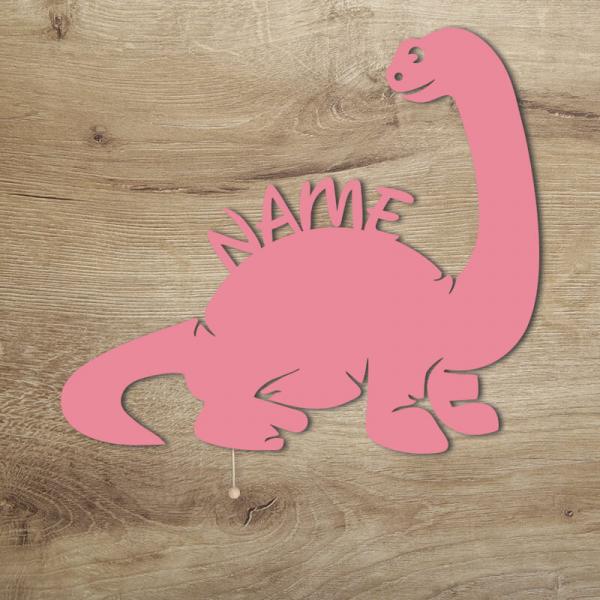 Geschenke für Kinder Dino Dinosaurier Pflanzenfresser Lampe Geschenkidee Rosa