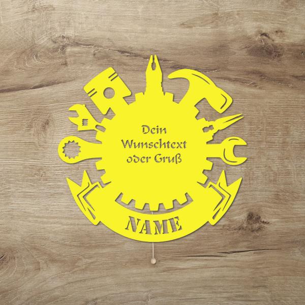 Männer Deko LED Lampe Werkzeuge mit Text personalisiert