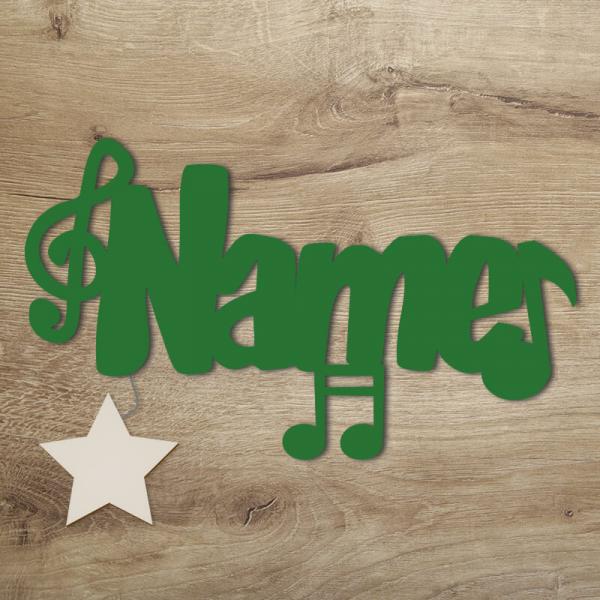 Geschenkidee für Musiker Musiknoten Deko Grün