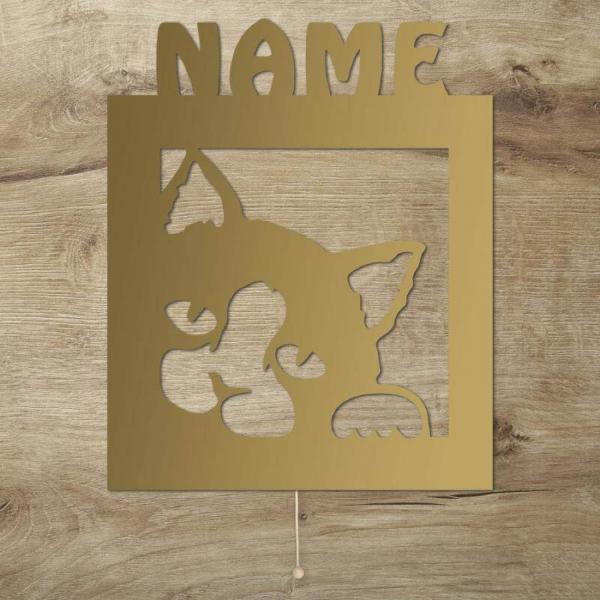 Katze Wand Lampe led Deko Personalisiert
