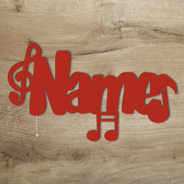 Geschenkidee für Musiker Musiknoten Deko Lampe Rot