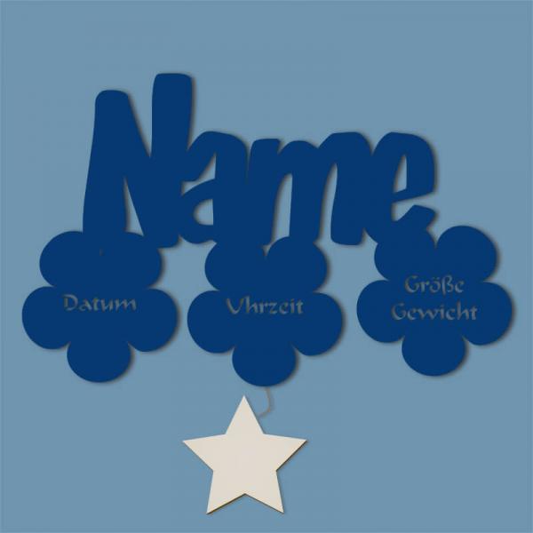 Geschenk zur Taufe Blumen Taufgeschenk Konfirmation Blau