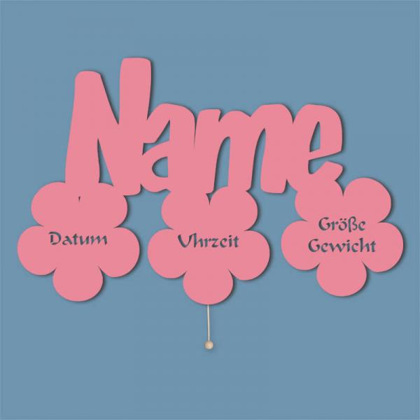 Geschenk zur Taufe Blumen Taufgeschenk Konfirmation Kommunion Rosa