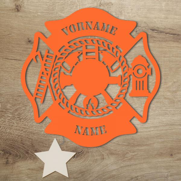 Feuerwehr Geschenk Kinder und Erwachsene LED Orange