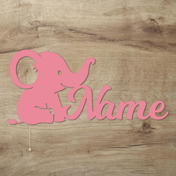 Elefant Nachtlampe Wandlampe mit Namen
