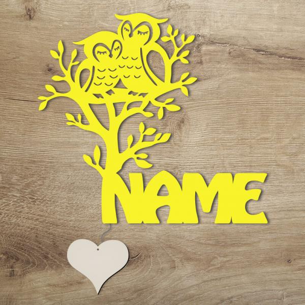Geschenke für Frauen und Kinder Eulen Baum Gelb