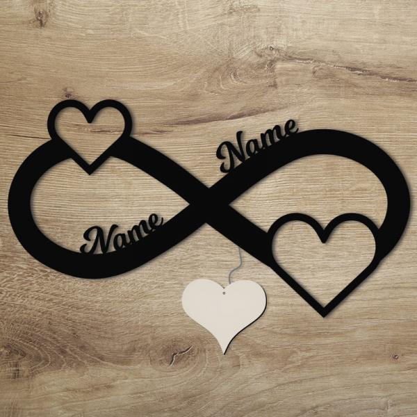 Geschenkidee zur Hochzeit Herz Schwarz