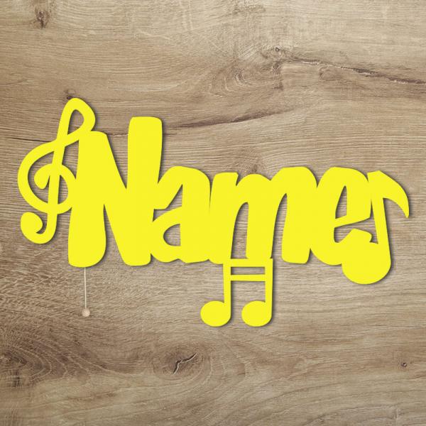 Geschenkidee für Musiker Musiknoten Deko Lampe Gelb
