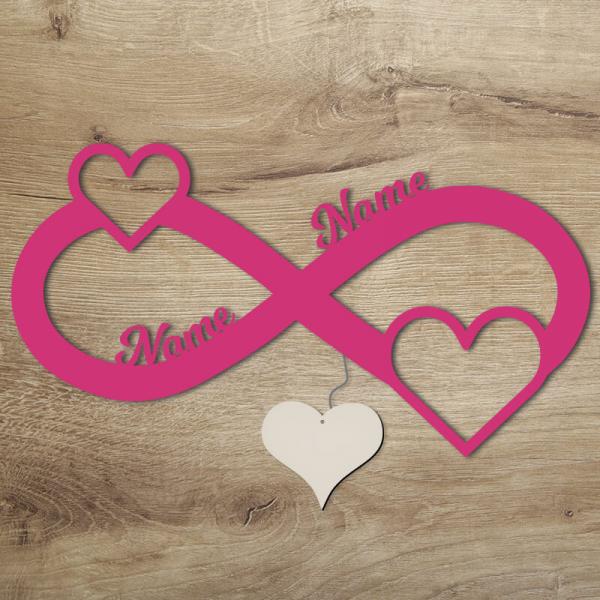 Geschenkidee zur Hochzeit Herz Pink
