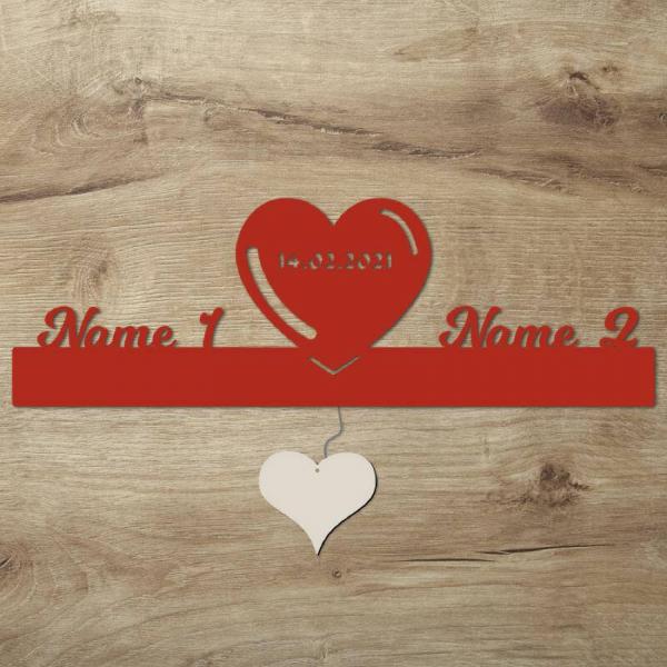 Ambiente Deko Licht Herz mit Namen für Paare