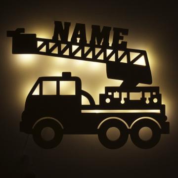 Nachtlicht Feuerwehrauto mit Namen Nachtlicht Feuerwehrauto mit Namen