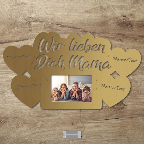 LED Mama Bilderrahmen mit Namen