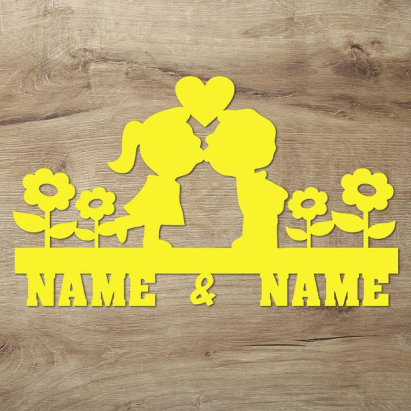 Romantische Geschenke für Paare Wand Deko Lampe mit Namen