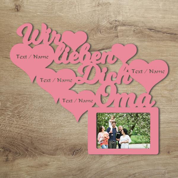 Geschenke für Oma Bilderrahmen Rosa