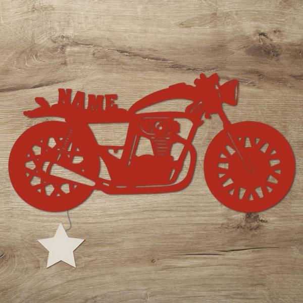 Originelle Geschenke für Motorradfahrer Holz Wand Lampe