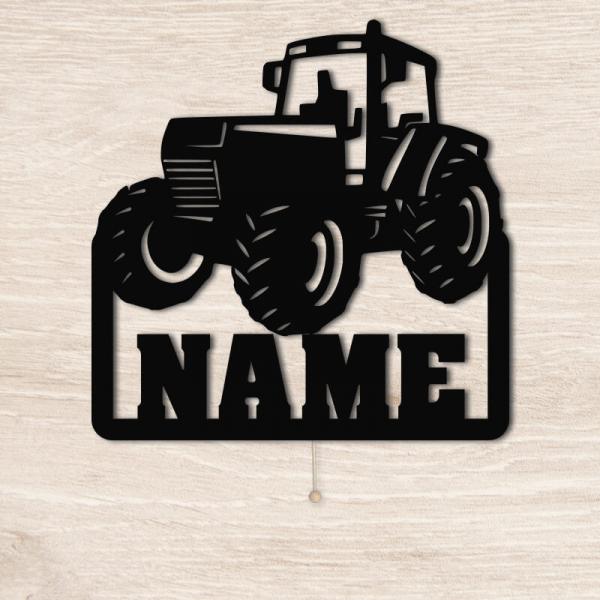 Geschenke für Kinder Traktor Nachtlicht Geschenkidee Schwarz