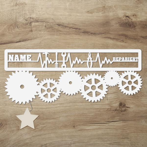 Handwerker LED Deko EKG mit Namen personalisiert