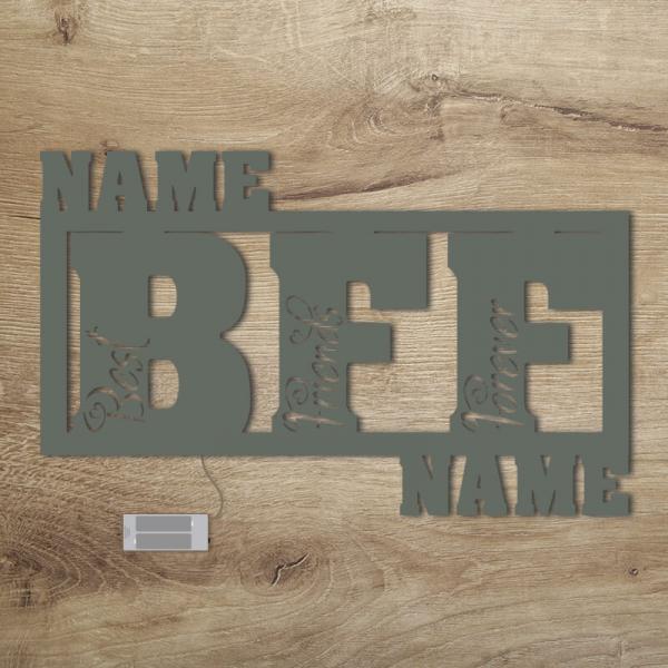 Geschenke für die Beste Freundin BFF Best Friends Lampe Grau