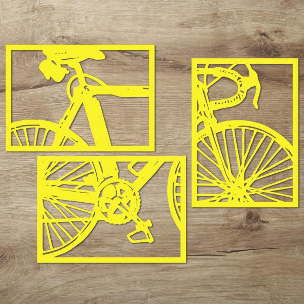 Wand Deko XXL Fahrrad Holz Wanddeko