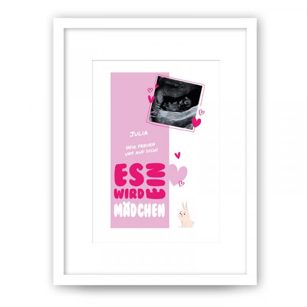 Poster im Bilderrahmen als Geschenk zur Geburt