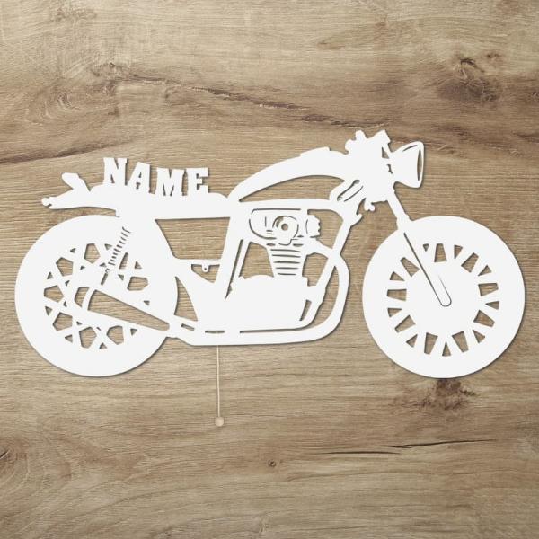 Originelle Geschenke für Motorradfahrer Holz Wand Lampe