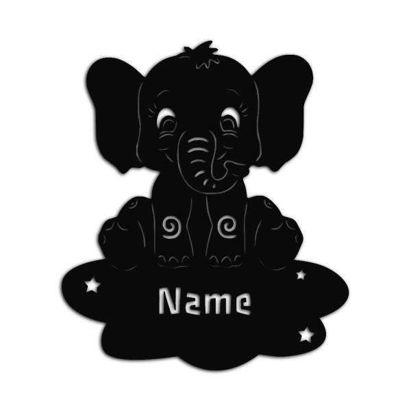 Nachtlicht mit Spieluhr "Elefant auf der Wolke"