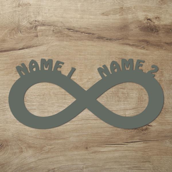 Gastgeschenke zur Hochzeit - 10er Pack Unendlichzeichen mit Namen