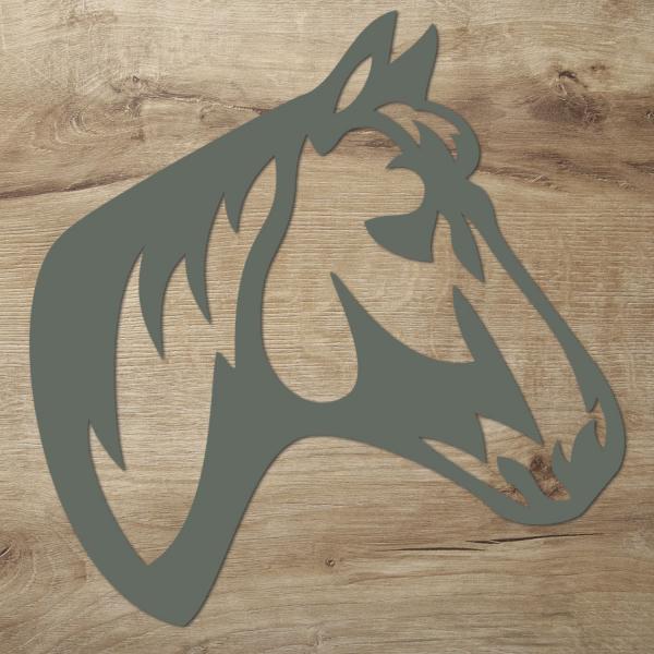 Holz 3D Wandtattoo Wandbild Pferdekopf