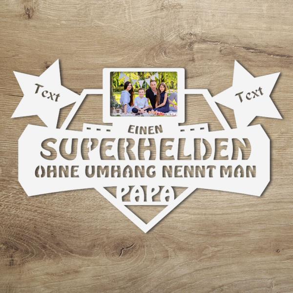 Geburtstagsgeschenk für Papa Superheld Weiß