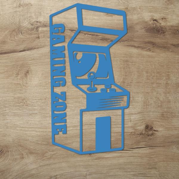 Farbwechsel LED Gaming Zone Holz Schild
