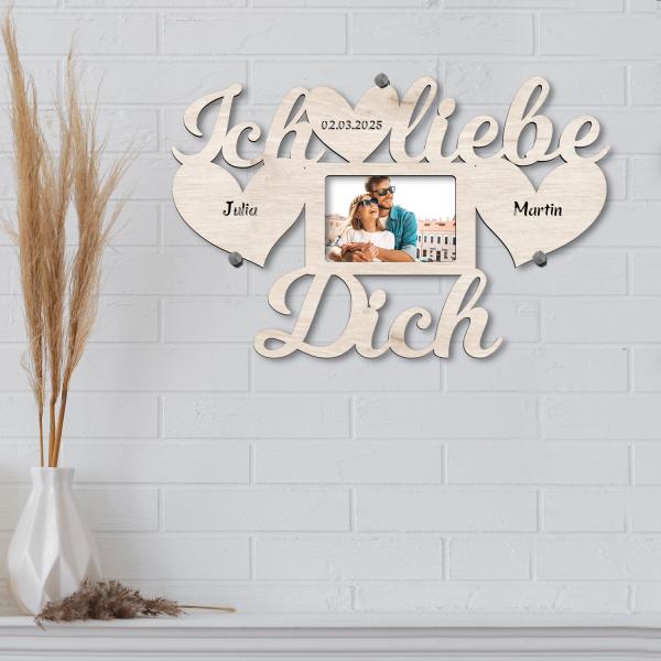 Ich liebe dich Bilderrahmen mit Namen