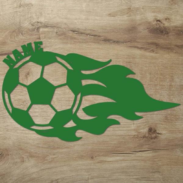 USB Farbwechsel Flammen Fußball Holz Nachtlicht