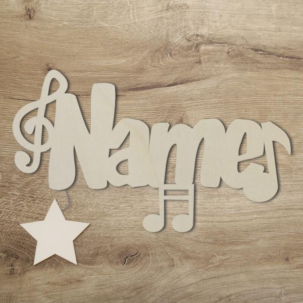 Geschenkidee für Musiker Musiknoten Deko Unbehandelt