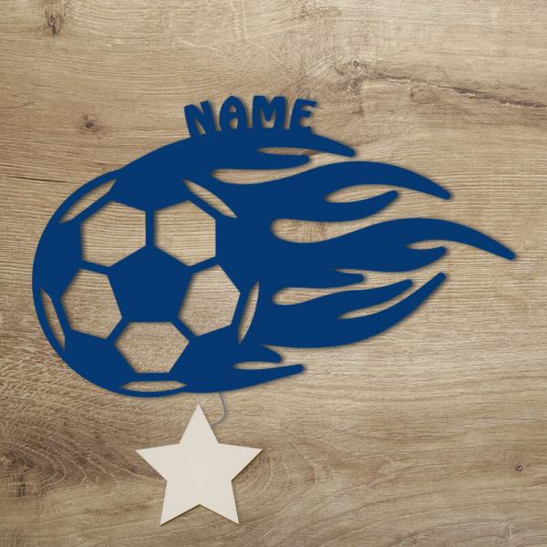 Geschenke für Fußballer Flammen Fußball Blau