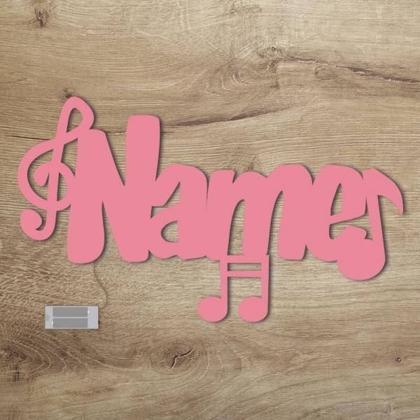 Geschenkidee für Musiker Musiknoten Rosa