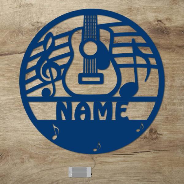 Gitarre Deko Wand Lampe mit Personalisierung